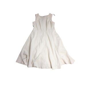 Maggy‎ London Cream Textured Fit Flare Dress Size 12